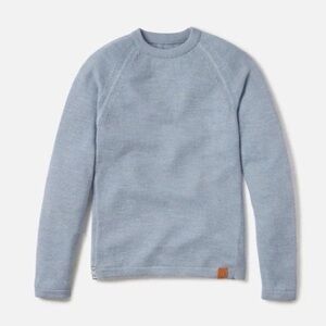 Paka The Original Crew Soft Alpaca Sweater Long Sleeve Light Blue Women Small